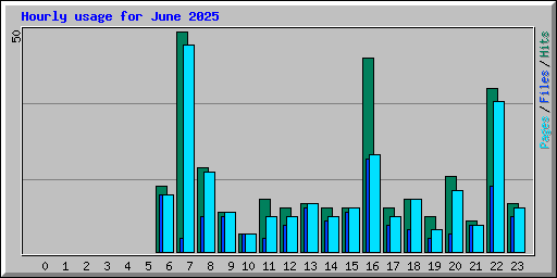 Hourly usage for June 2025